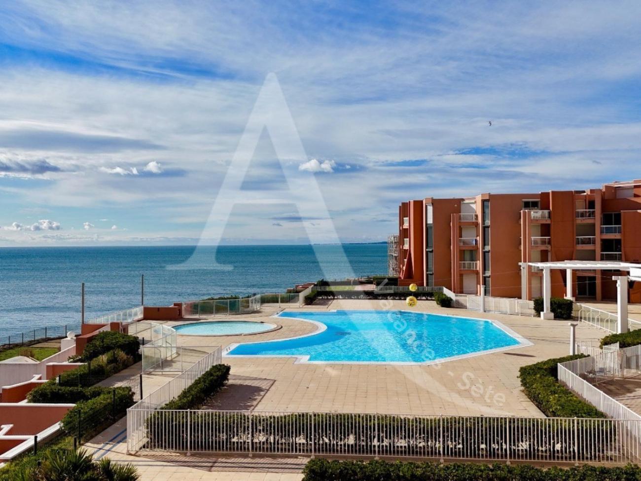 Studio Vue Mer Avec Pkg, Piscine, Tennis, Plage Direct Sete Bagian luar foto
