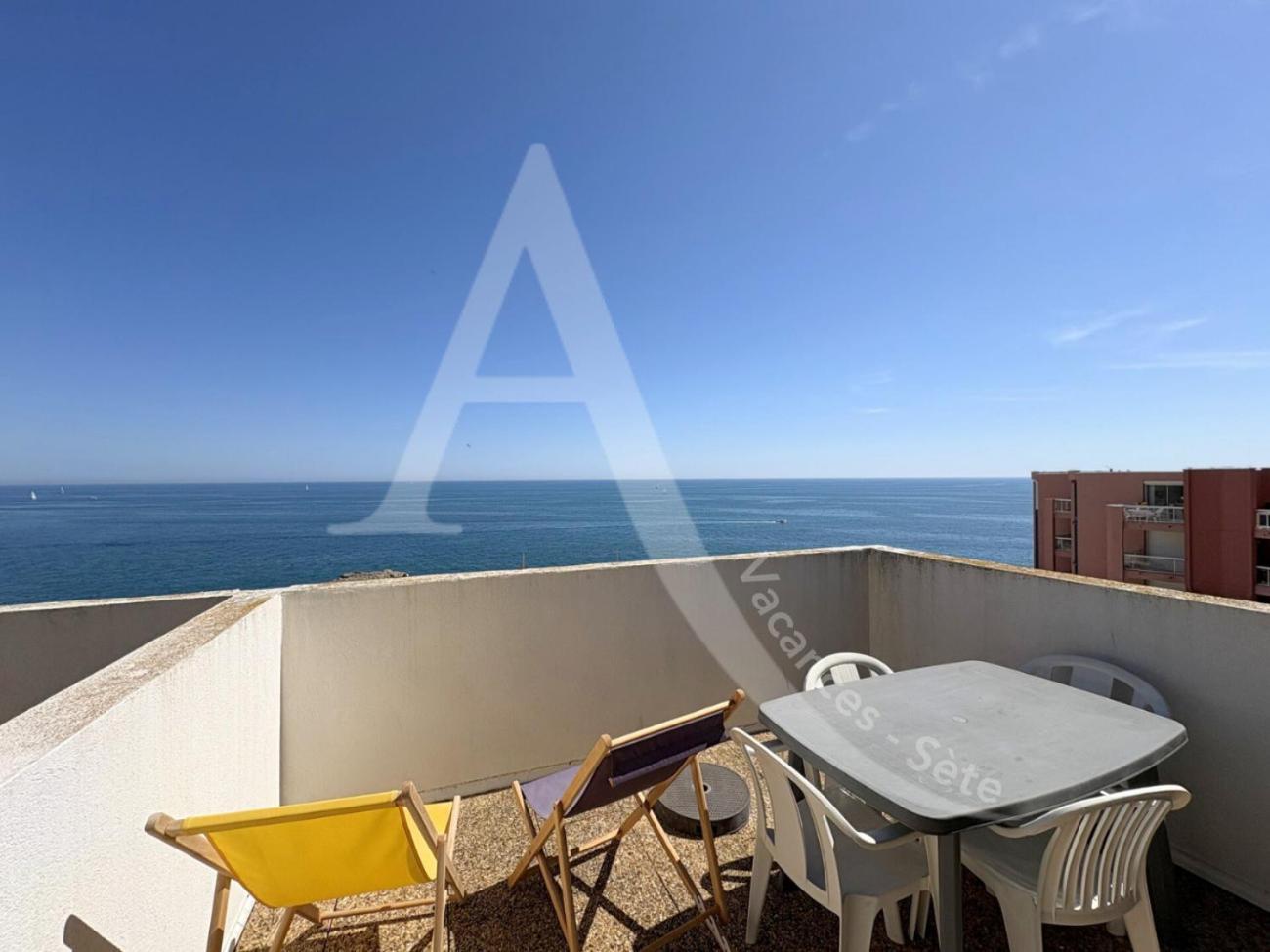 Studio Vue Mer Avec Pkg, Piscine, Tennis, Plage Direct Sete Bagian luar foto