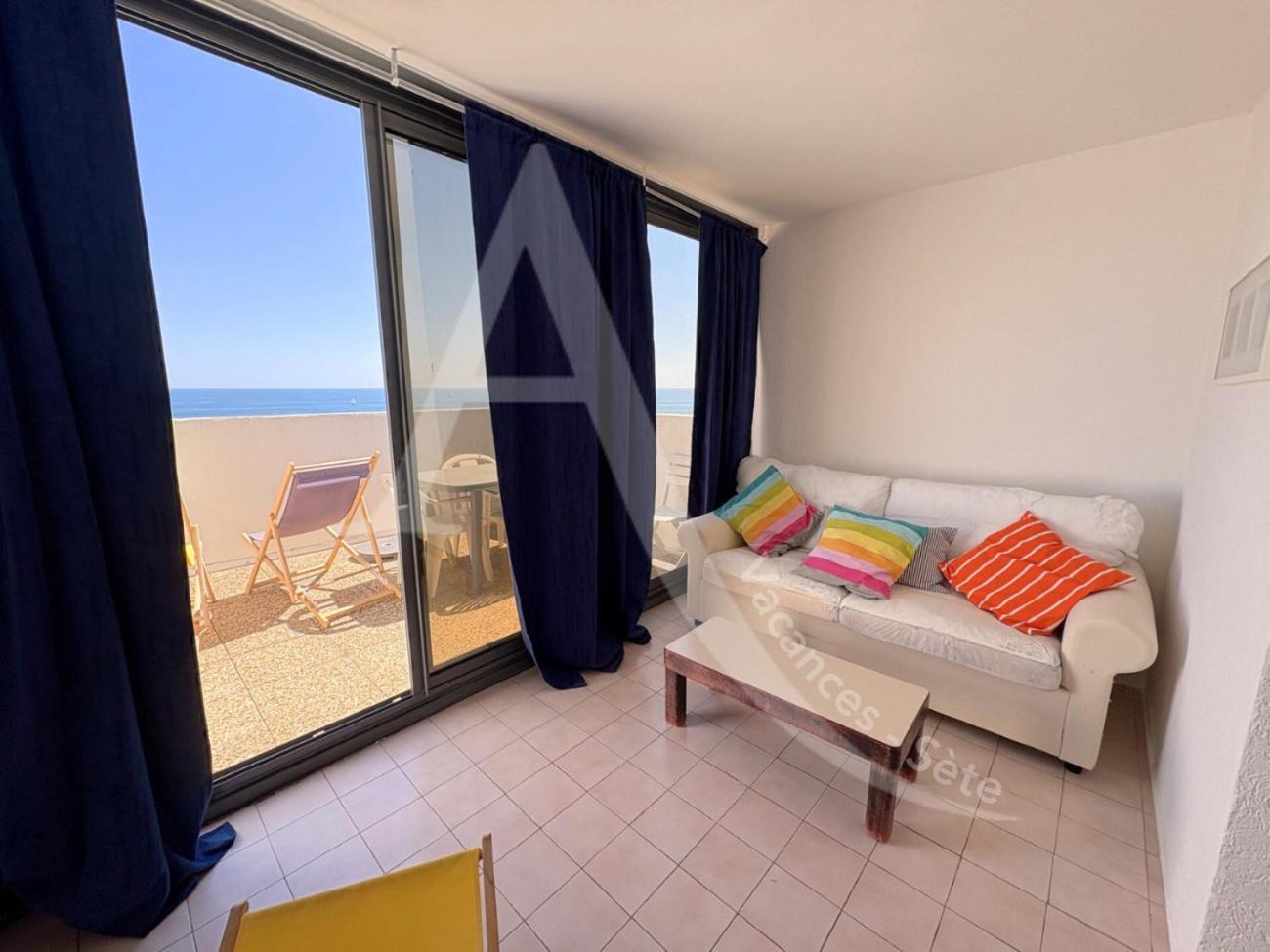 Studio Vue Mer Avec Pkg, Piscine, Tennis, Plage Direct Sete Bagian luar foto
