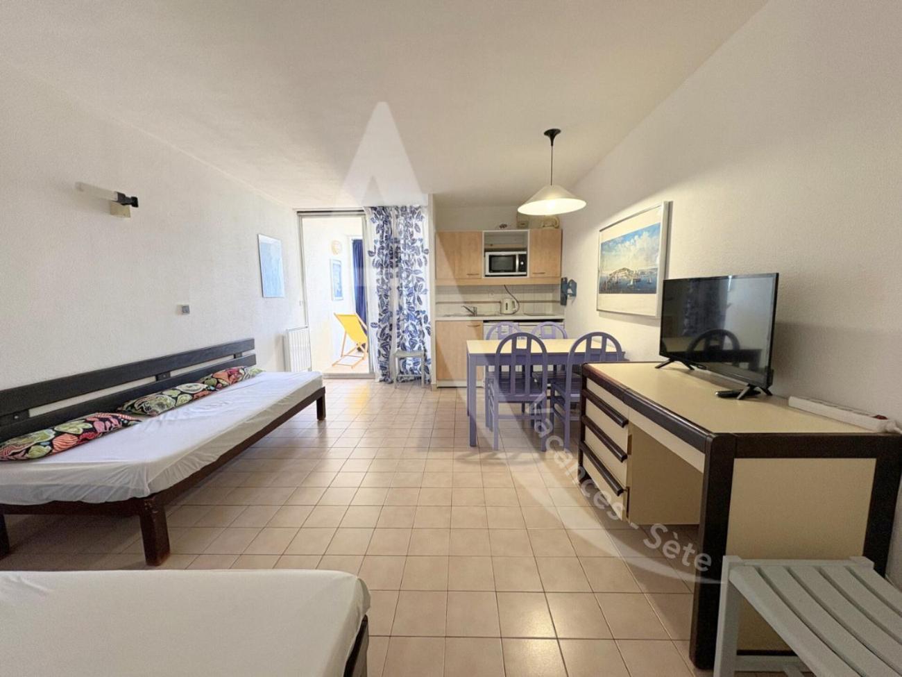 Studio Vue Mer Avec Pkg, Piscine, Tennis, Plage Direct Sete Bagian luar foto